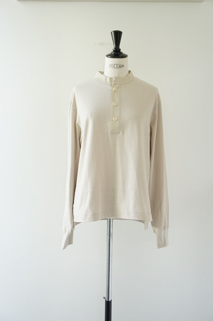 美品 Veritecoeur リネン100 ヘンリーネックチュニック Veritecoeur(ヴェリテクール)テンジク ヘンリーネックTEE