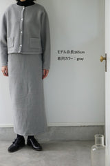 me.（ミードット）cloudy wool　ボリュームスリーブブルゾン