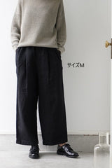 TRAVAIL MANUEL(トラバイユマニュアル) フレンチリネンツイル　2タックトラウザーズ