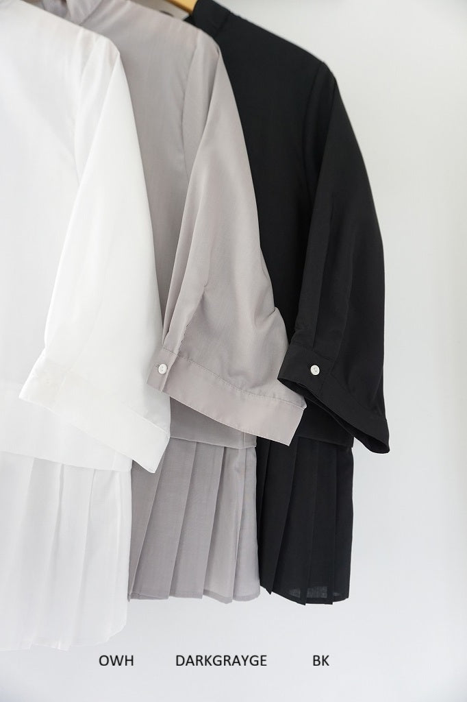 WHYTO.(ホワイト) HEM PLEATS BLOUSE