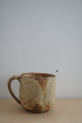 馬渡　新平　ヒビ粉引き　マグカップ　大