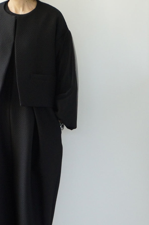 WHYTO.(ホワイト)  tulle layered sleeve jacket