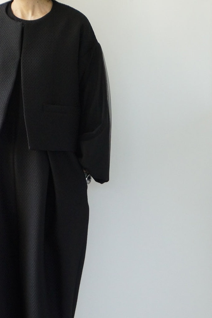 WHYTO.(ホワイト)  tulle layered sleeve jacket