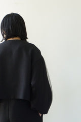 WHYTO.(ホワイト)  tulle layered sleeve jacket
