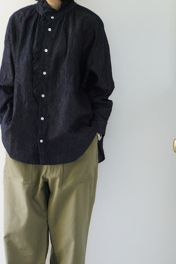 LABORATORY(ラボレイトリー) DENIM FRILL BROUSE