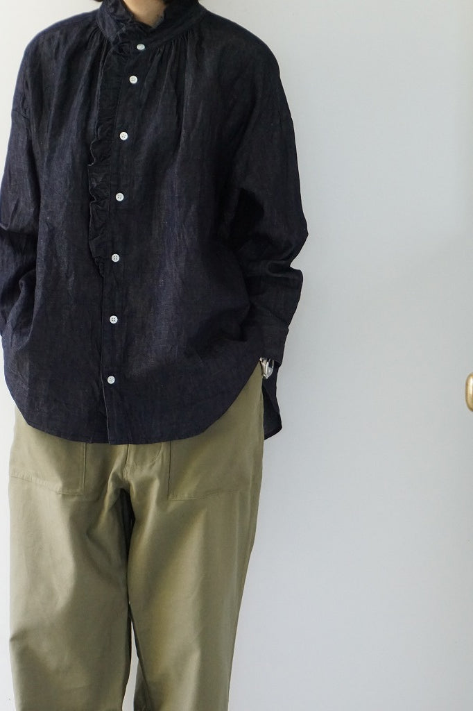 LABORATORY(ラボレイトリー) DENIM FRILL BROUSE