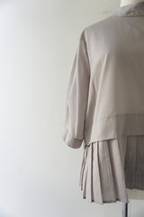 WHYTO.(ホワイト) HEM PLEATS BLOUSE