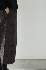 KHA:KI(カーキ)　LEOPARD STRAIGHT SKIRT