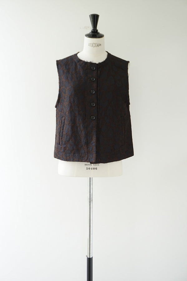 a'nuke(アンヌーク)Leopard Jacguard Vest