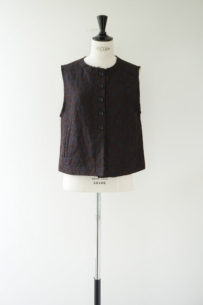 a'nuke(アンヌーク)Leopard Jacguard Vest
