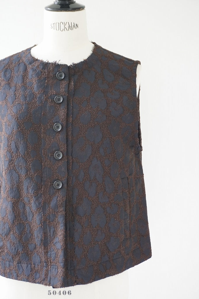 a'nuke(アンヌーク)Leopard Jacguard Vest