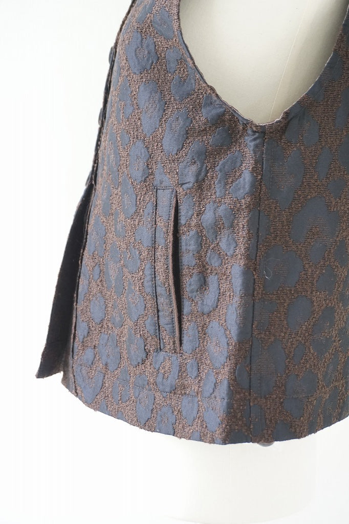 a'nuke(アンヌーク)Leopard Jacguard Vest