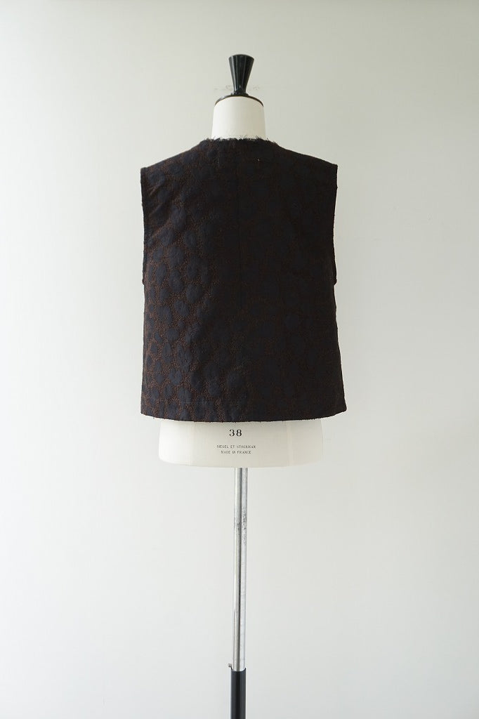 a'nuke(アンヌーク)Leopard Jacguard Vest