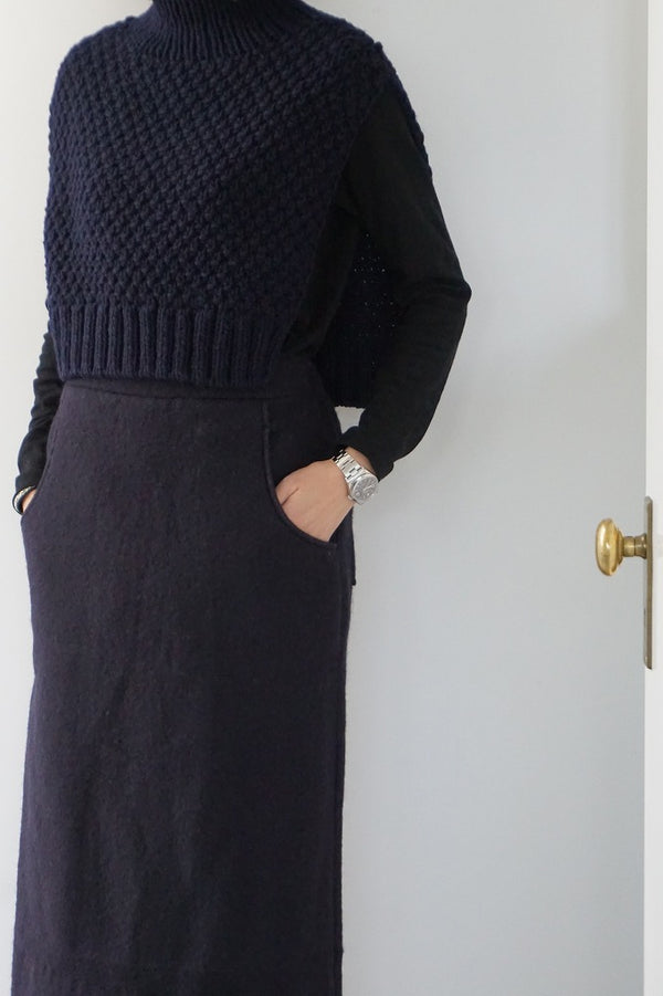 utilite(ユティリテ) ペルーハイランドウール　太番手手編みポンチョベスト