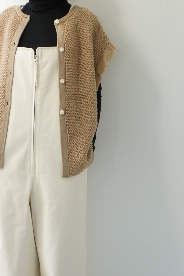 kijinokanousei（キジノカノウセイ）　hithuji　ポップコーン編みベスト