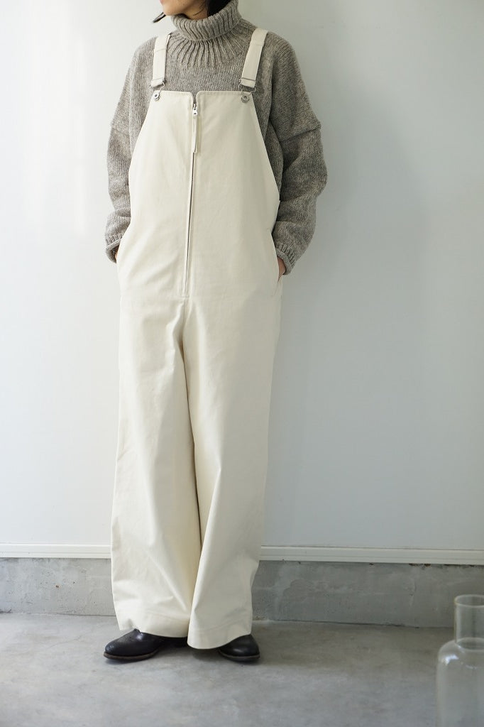 TODAYFUL（トゥデイフル）Frontzip Twill Salopette　在庫はお問合せください