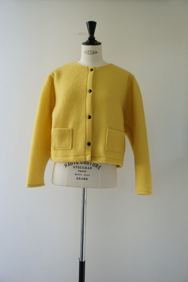 me.（ミードット）cloudy wool　ボリュームスリーブブルゾン