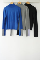 WHYTO.(ホワイト) color block knit