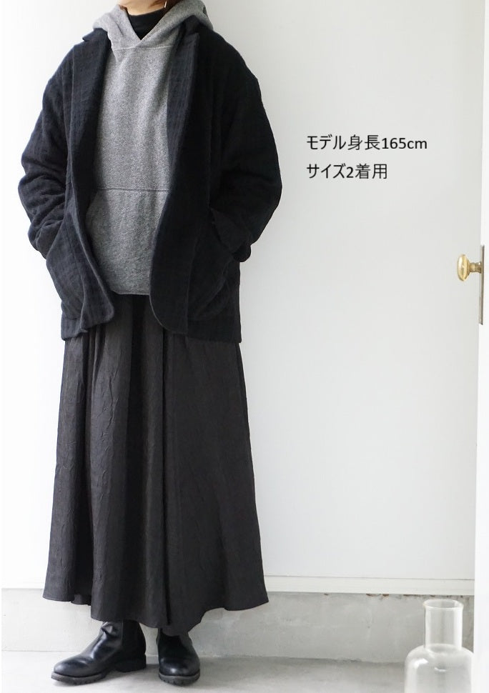 Honnete(オネット）　Short Coat Jacket Shadow Check