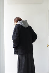 Honnete(オネット）　Short Coat Jacket Shadow Check