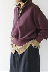 KHA:KI(カーキ) HALF ZIP SWEAT SHIRTS