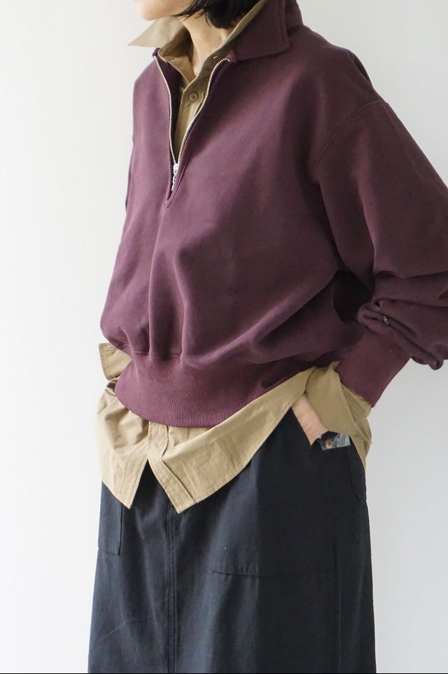 KHA:KI(カーキ) HALF ZIP SWEAT SHIRTS