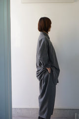 mizuiro-ind(ミズイロインド) wide shirt with pockets