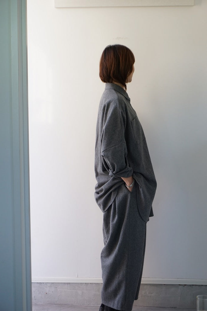 mizuiro-ind(ミズイロインド) wide shirt with pockets