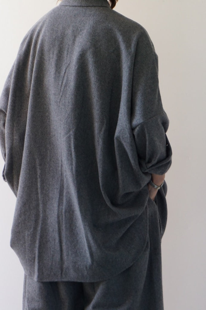 mizuiro-ind(ミズイロインド) wide shirt with pockets