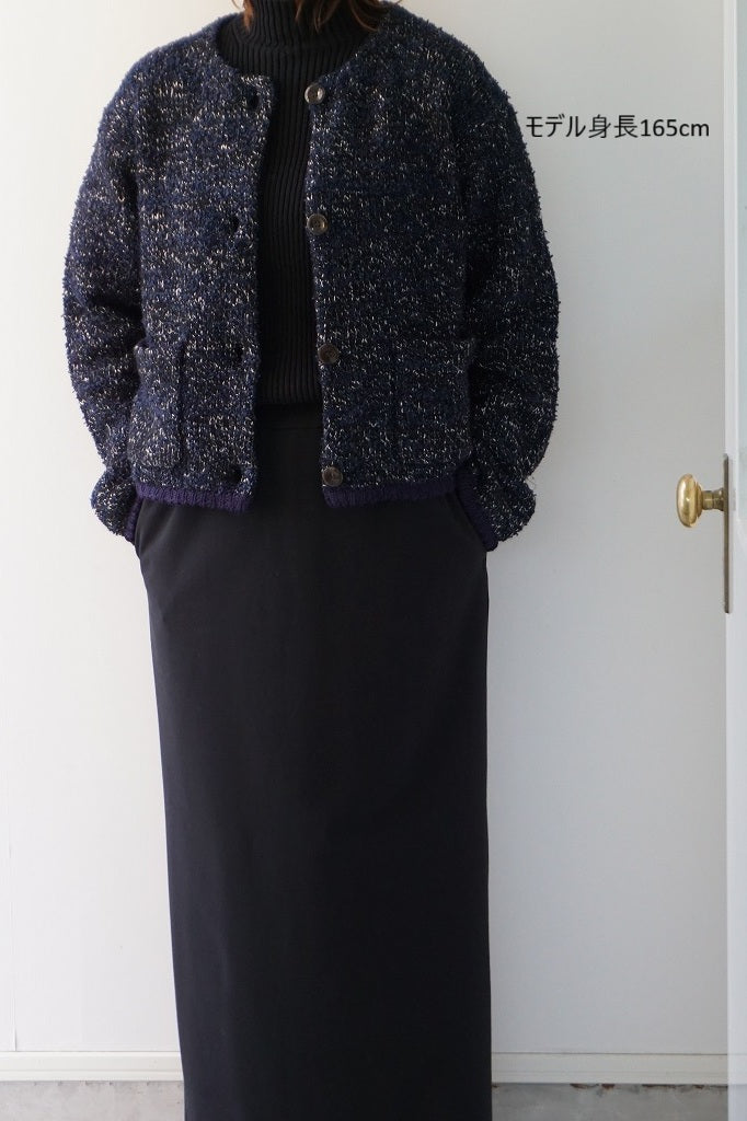 WHYTO.(ホワイト) mix　tapeyarn　knit　jacket