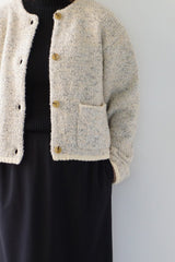 WHYTO.(ホワイト) mix　tapeyarn　knit　jacket