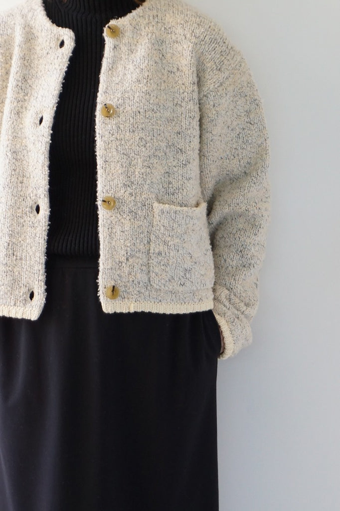 WHYTO.(ホワイト) mix　tapeyarn　knit　jacket