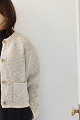 WHYTO.(ホワイト) mix　tapeyarn　knit　jacket