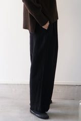 TRAVAIL MANUEL(トラバイユマニュアル)　ウールリネンミルド2タックトラウザース