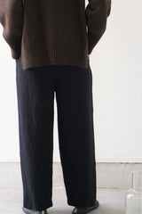 TRAVAIL MANUEL(トラバイユマニュアル)　ウールリネンミルド2タックトラウザース