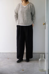 TRAVAIL MANUEL(トラバイユマニュアル)　ウールリネンミルド2タックトラウザース