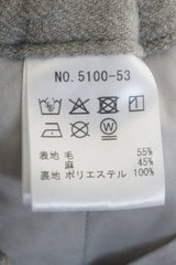 TRAVAIL MANUEL(トラバイユマニュアル)　ウールリネンミルド2タックトラウザース