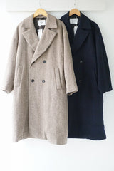 UNIVERSAL TISSU(ユニヴァーサルティシュ)ウールグレンチェック/オリジナルヘリンボーン　オーバーピーコート