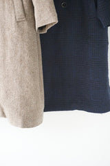 UNIVERSAL TISSU(ユニヴァーサルティシュ)ウールグレンチェック/オリジナルヘリンボーン　オーバーピーコート