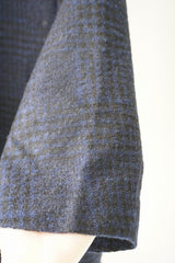 UNIVERSAL TISSU(ユニヴァーサルティシュ)ウールグレンチェック/オリジナルヘリンボーン　オーバーピーコート