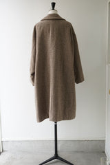 UNIVERSAL TISSU(ユニヴァーサルティシュ)ウールグレンチェック/オリジナルヘリンボーン　オーバーピーコート