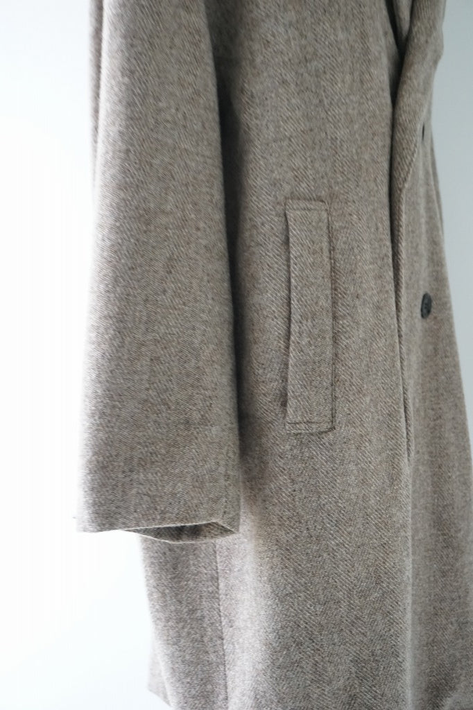 UNIVERSAL TISSU(ユニヴァーサルティシュ)ウールグレンチェック/オリジナルヘリンボーン　オーバーピーコート