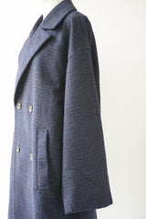 UNIVERSAL TISSU(ユニヴァーサルティシュ)ウールグレンチェック/オリジナルヘリンボーン　オーバーピーコート