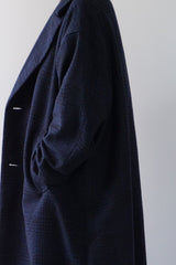 UNIVERSAL TISSU(ユニヴァーサルティシュ)ウールグレンチェック/オリジナルヘリンボーン　オーバーピーコート