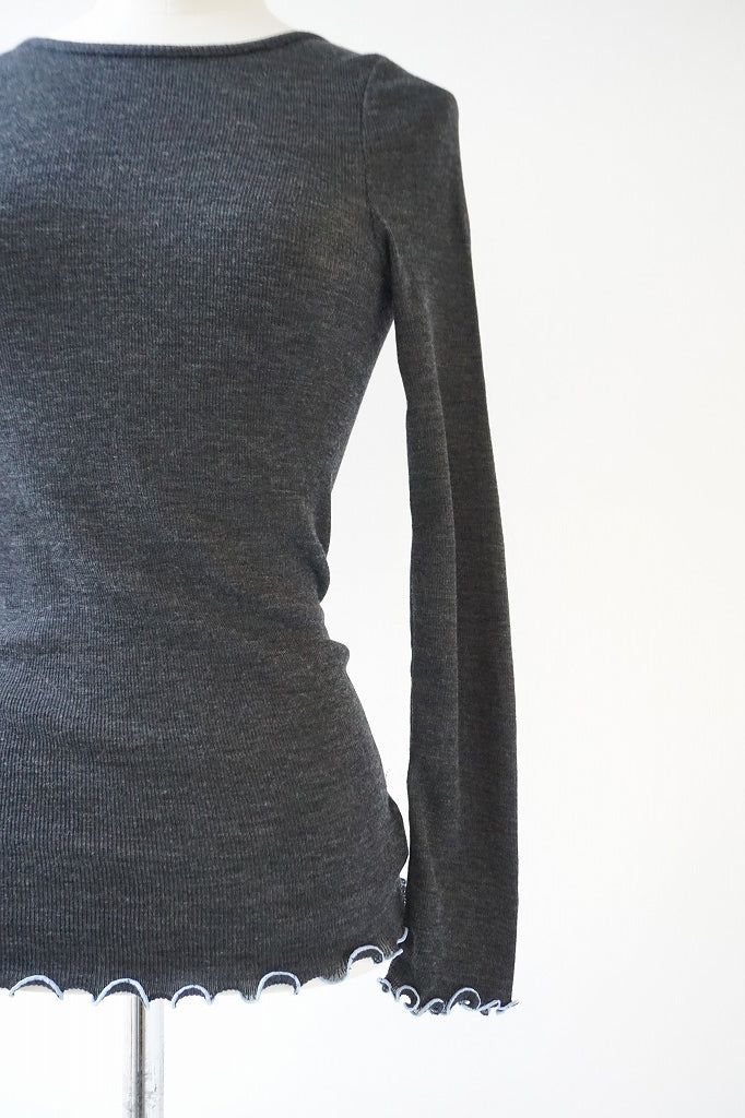 me.（ミードット）washable merino wool ロングスリーブT