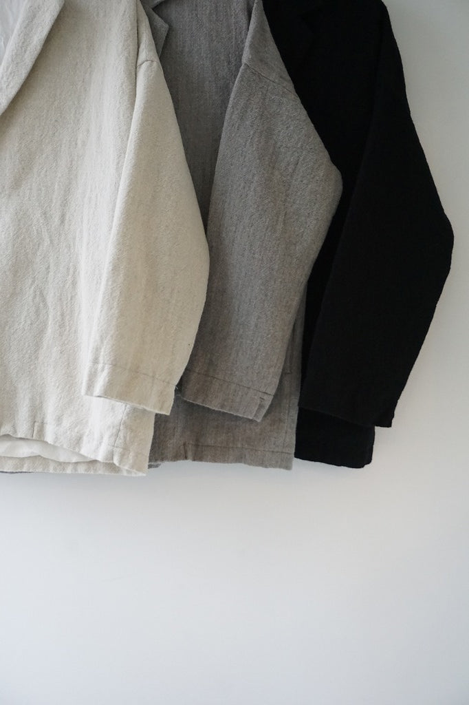 TRAVAIL MANUEL(トラバイユマニュアル)　ウールリネンミルドラスティックジャケット