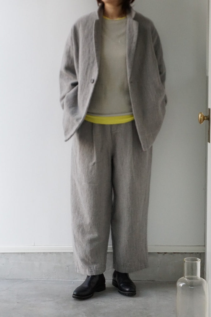 TRAVAIL MANUEL(トラバイユマニュアル)　ウールリネンミルドラスティックジャケット