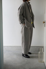 TRAVAIL MANUEL(トラバイユマニュアル)　ウールリネンミルドラスティックジャケット