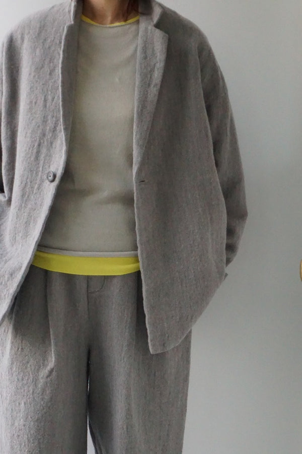 TRAVAIL MANUEL(トラバイユマニュアル)　ウールリネンミルドラスティックジャケット