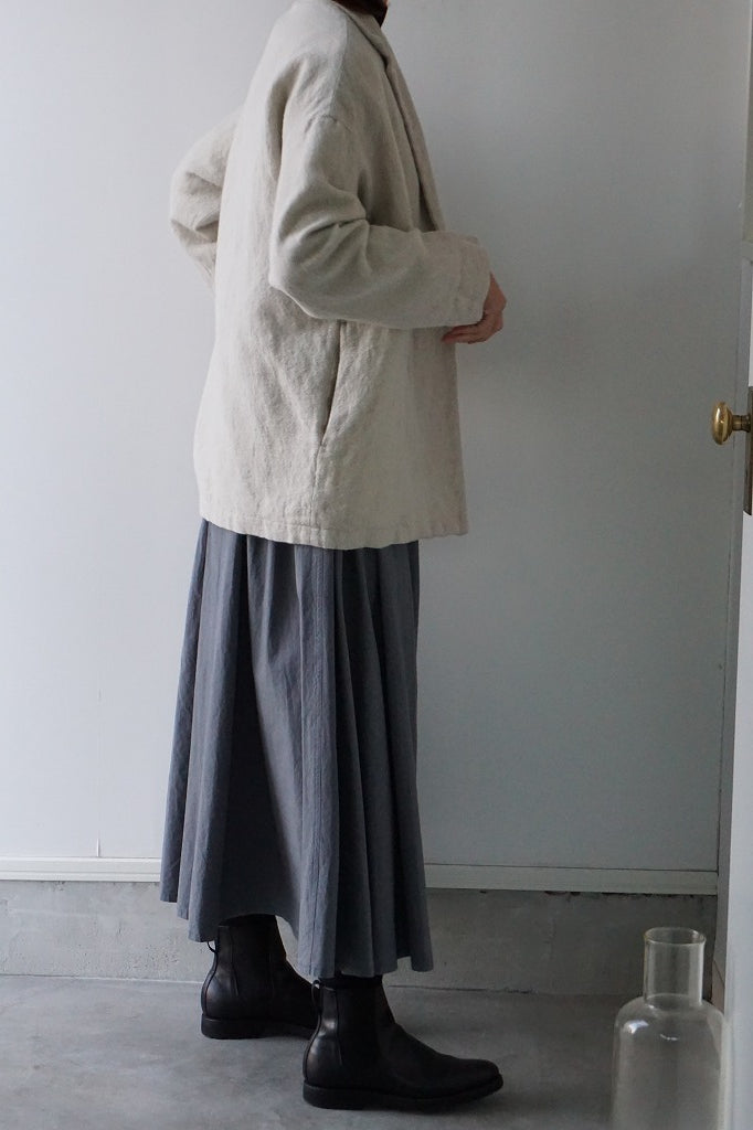 TRAVAIL MANUEL(トラバイユマニュアル)　ウールリネンミルドラスティックジャケット
